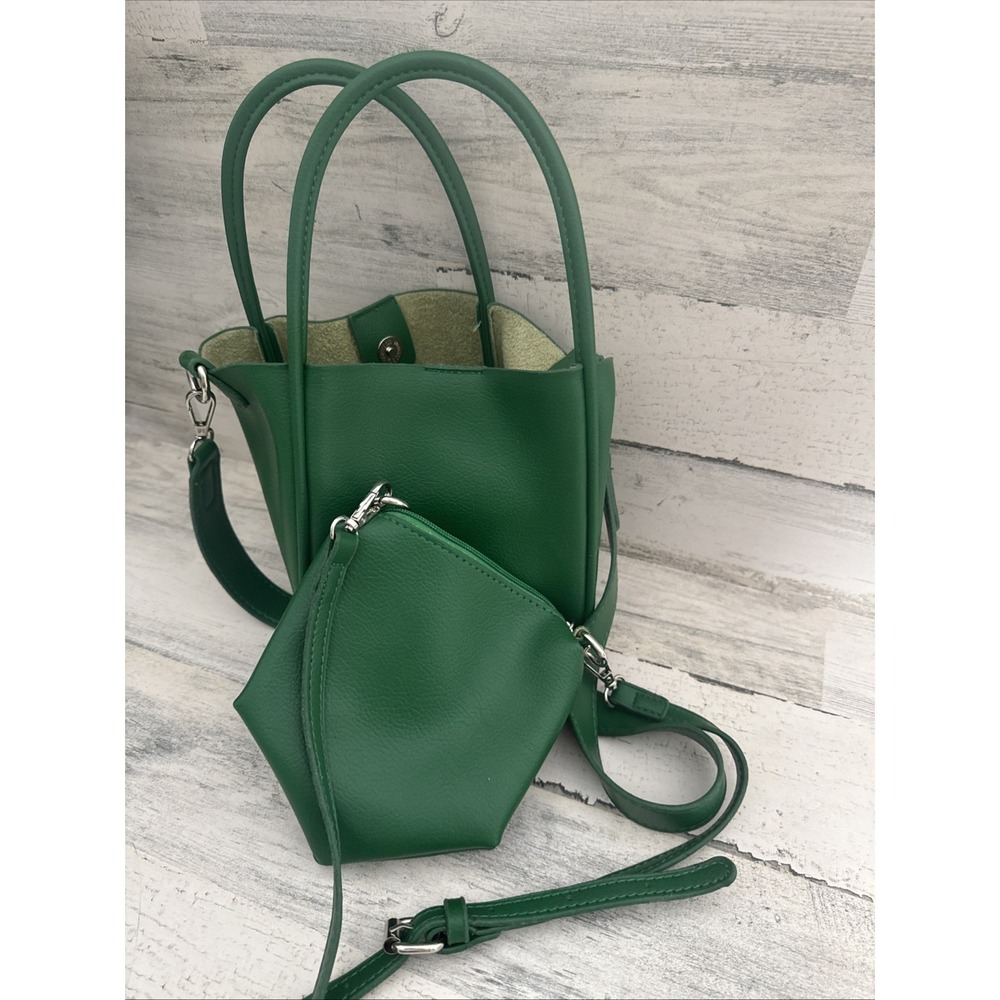 Kelly Green Purse With‎ Change/Wallet Additional Crossbody - Picture 8 of 8